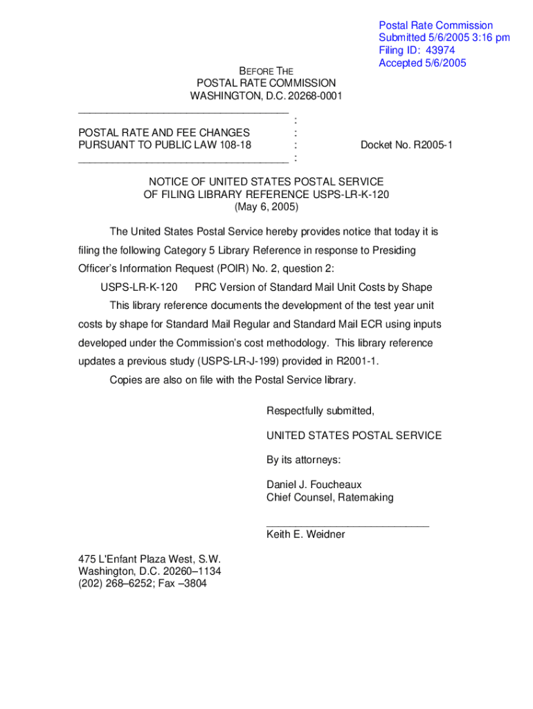 Fillable Online Postal Regulatory Commission Official SiteLERIS Professional Regulation