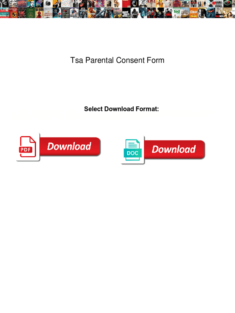 Fillable Online Tsa Parental Consent Form. Tsa Parental Consent Form elantec Fax Email Print