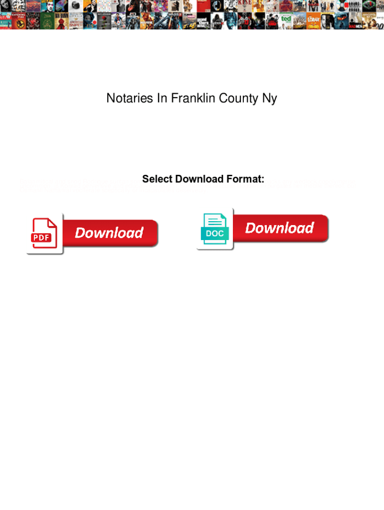 Fillable Online Notaries In Franklin County Ny. Notaries In Franklin