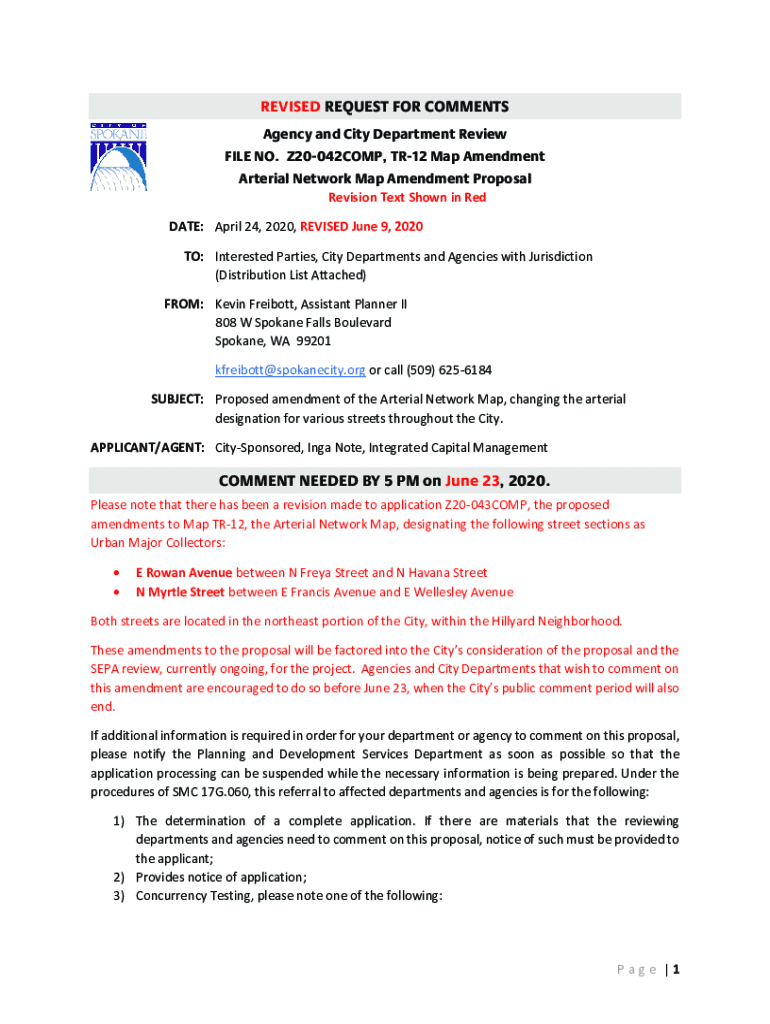 Fillable Online REVISED Request for Comment