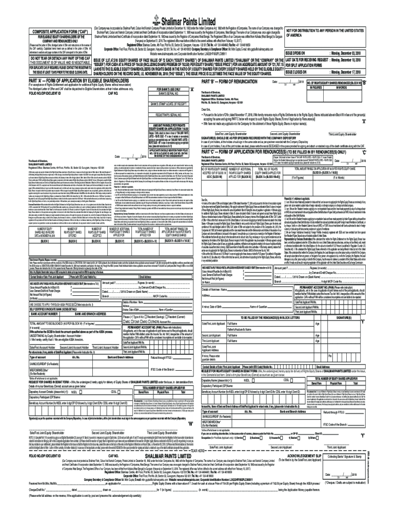 Fillable Online Composite Application Form Shalimar