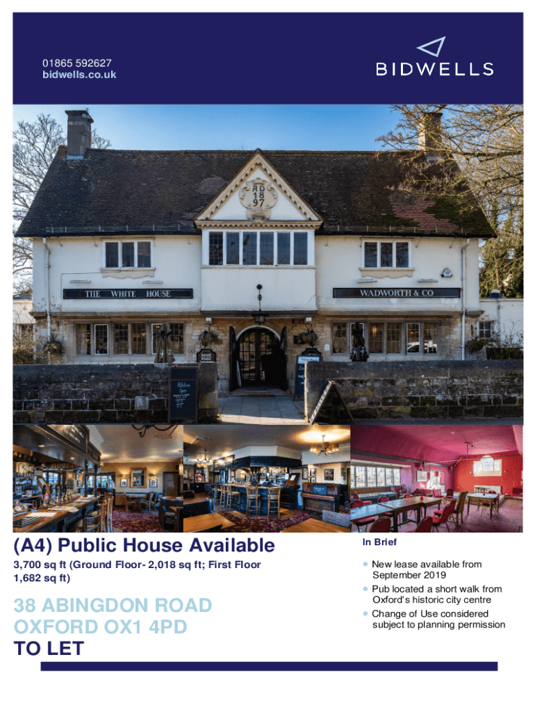Fillable Online 38 ABINGDON ROAD OXFORD OX1 4PD TO LET (A4) Public
