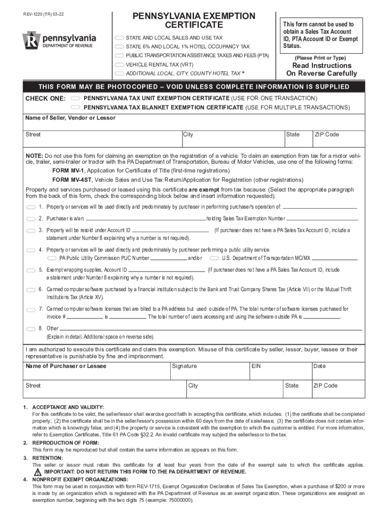 2022 Form PA DoR REV1220 AS Fill Online, Printable, Fillable, Blank