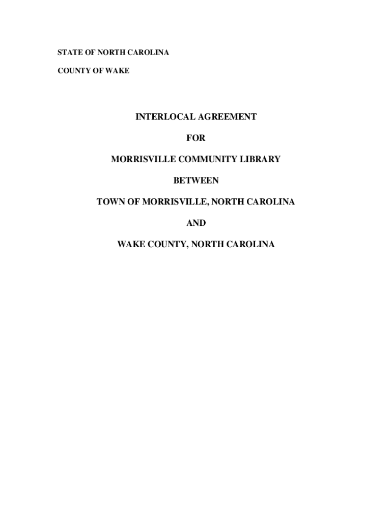 Fillable Online Wake County and Town of Morrisville Officially