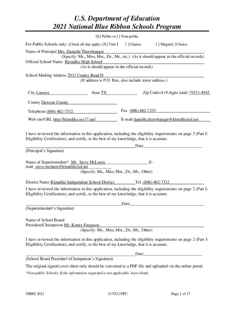 Fillable Online Official School Name Klondike High School Fax Email