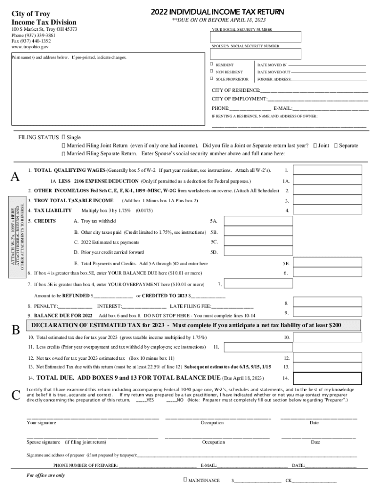City of troy tax Fill out & sign online DocHub