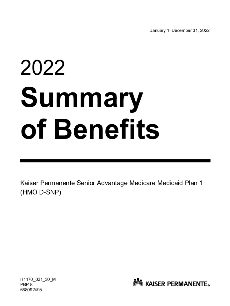Fillable Online 2022 Summary of Benefits Basic & Enhanced Plan 1 Fax