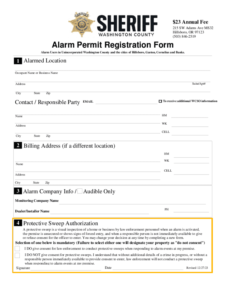 Washington county alarm permit Fill out & sign online DocHub
