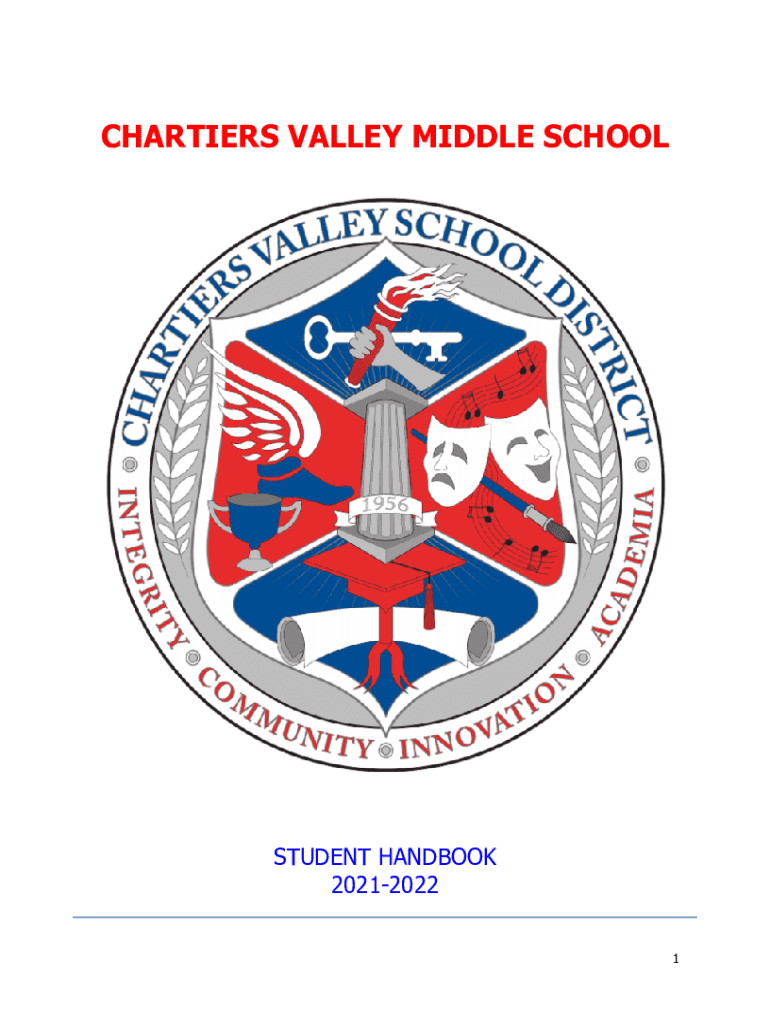Fillable Online Student Handbook Chartier Valley Middle School Fax