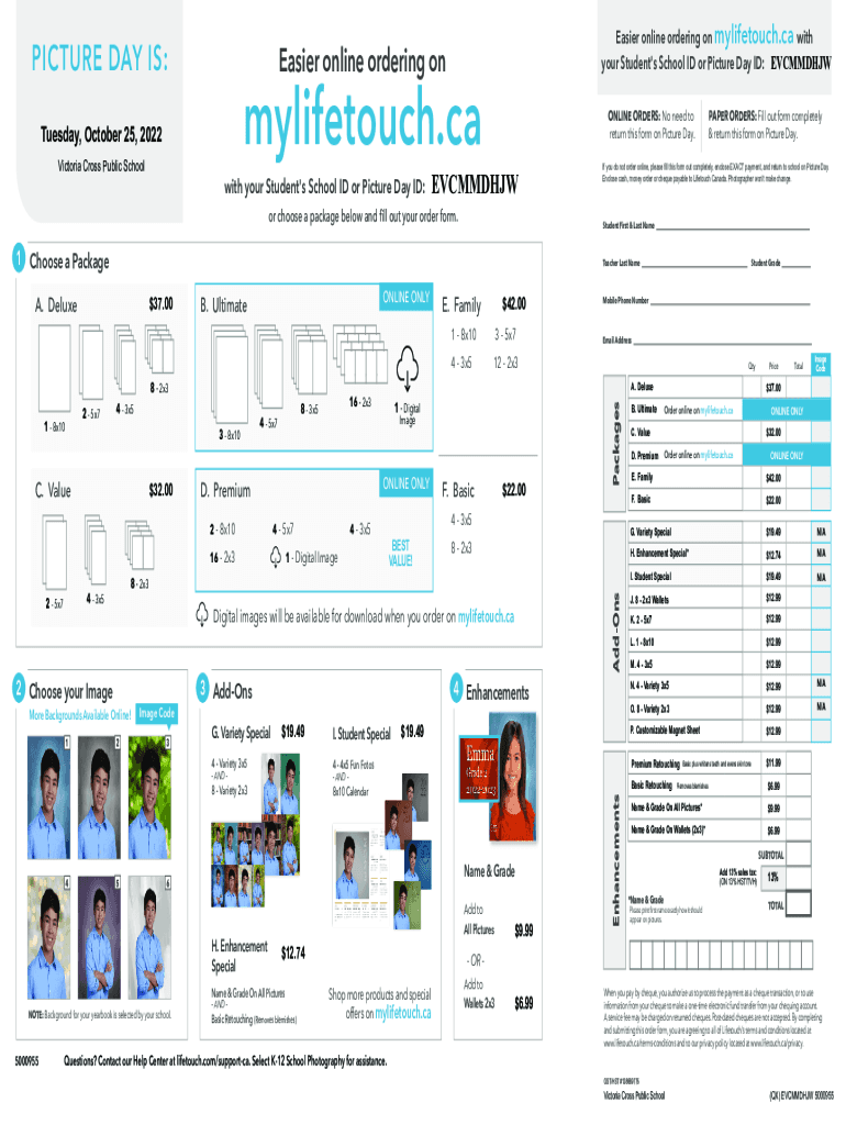 Fillable Online Lifetouch Picture Day 12/13/22 Morton School of