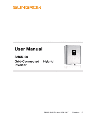 Fillable Online User Manual - Sungrow Australia Service Fax Email Print
