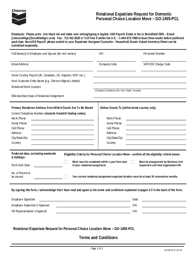 Expatriate Request for Movement of Household. GO1405ex.doc Doc Template