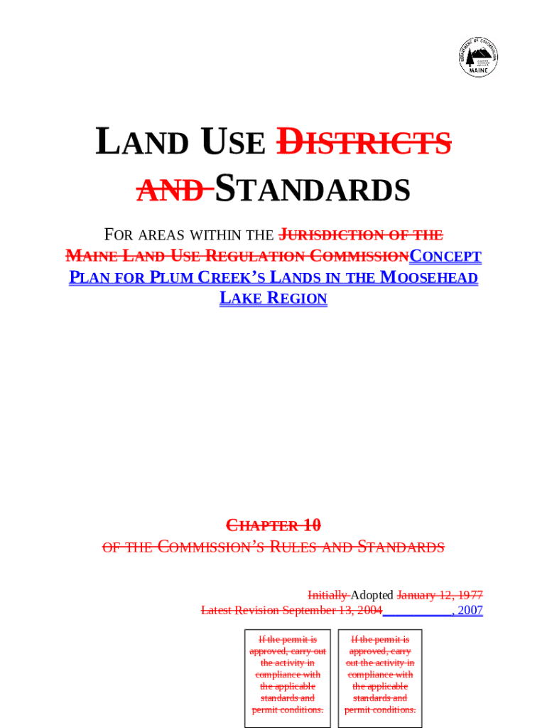 Land Use Districts and Standards for Areas within the Doc Template