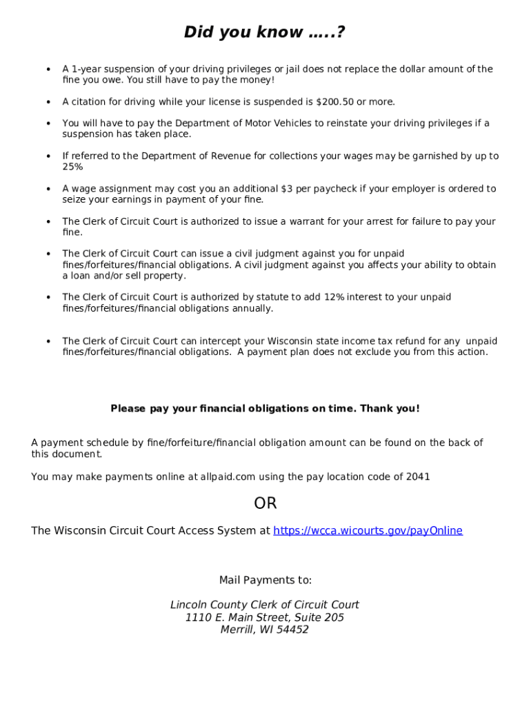 Suspended License Reinstatement by State FindLaw co lincoln wi Doc