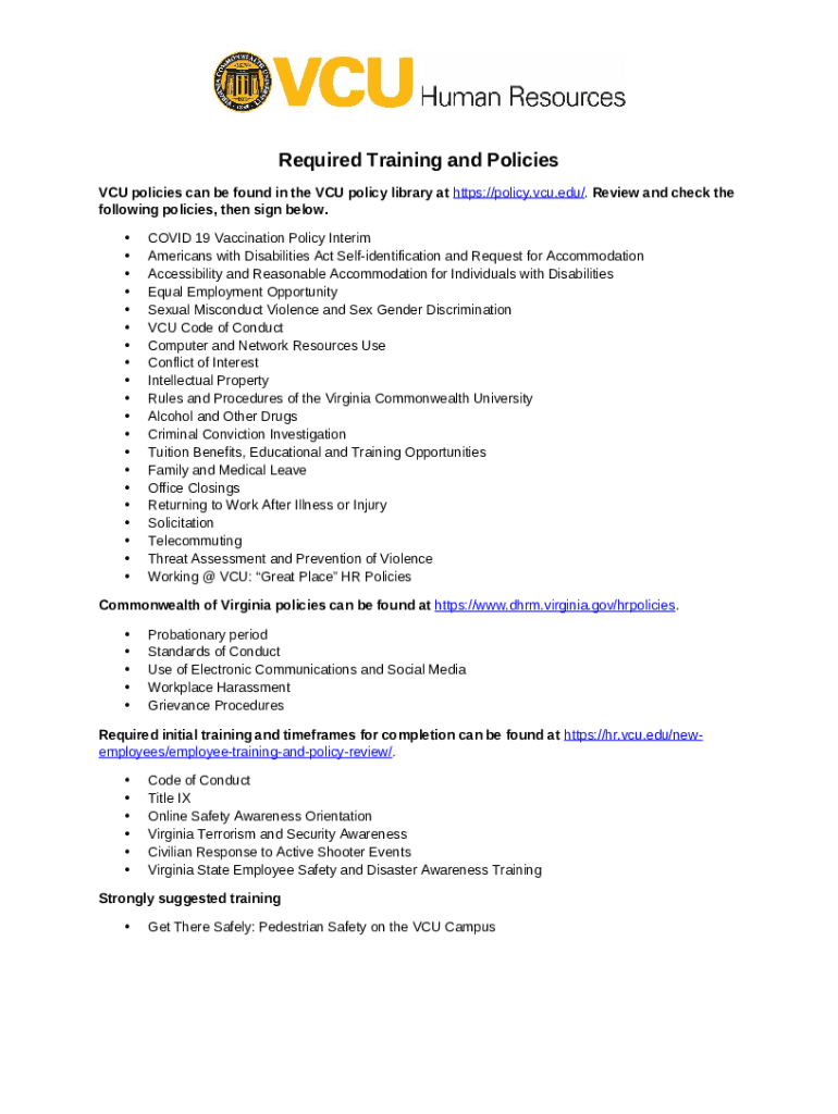 Syllabus statementsOffice of the Provost hr vcu Doc Template pdfFiller