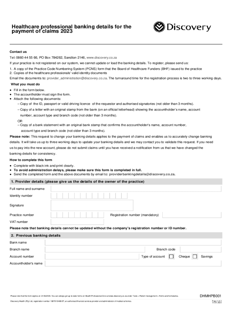 Fillable Online Submit your Medical Aid Claim Online Discovery Fax