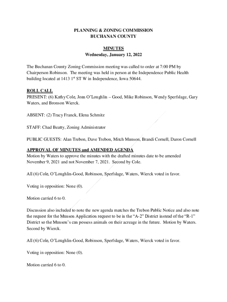 Fillable Online PLANNING & ZONING COMMISSION BUCHANAN COUNTY Fax Email Print pdfFiller
