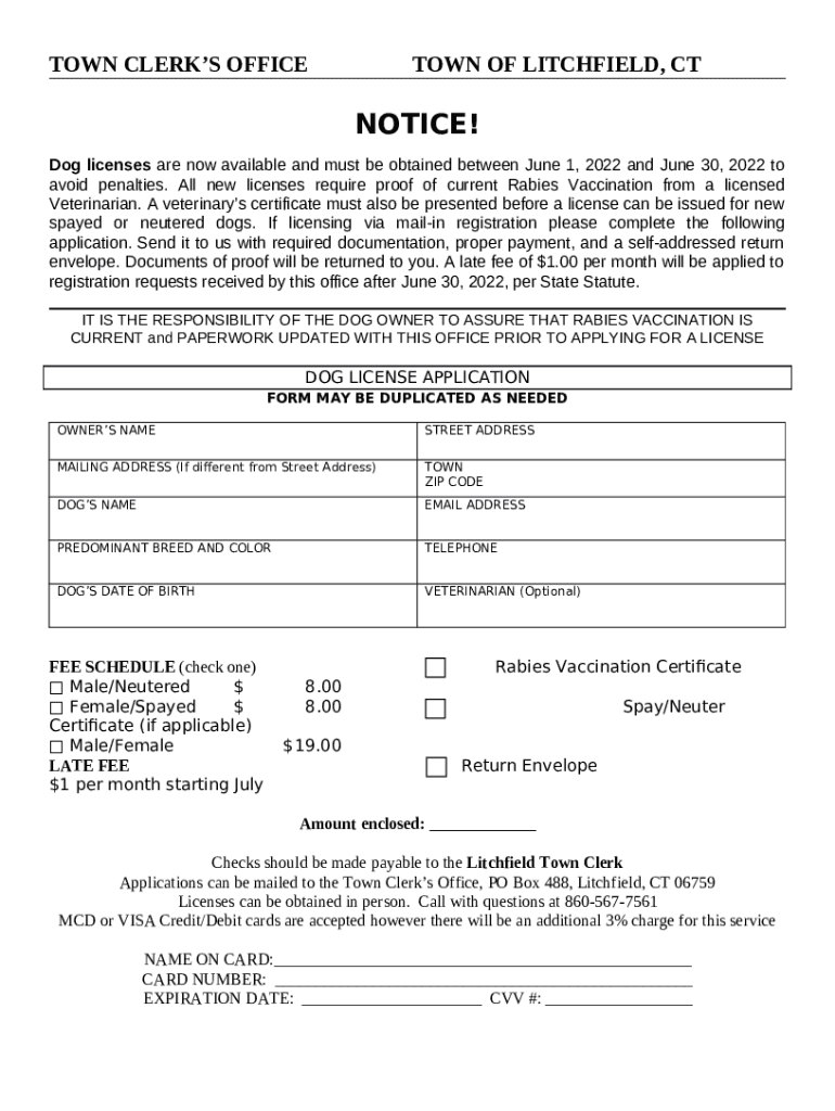 town clerk's office town of litchfield, ct notice! Amazon AWS Doc