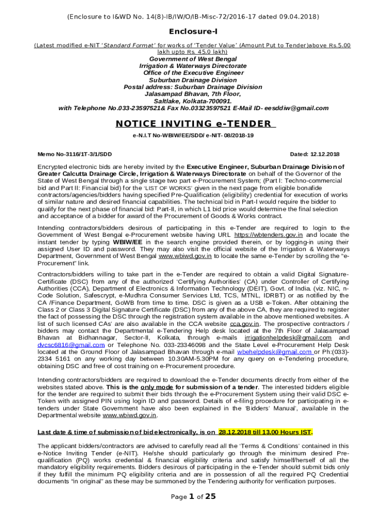 GOMsNo94 AP EProcurement Portal wbiwd gov Doc Template pdfFiller