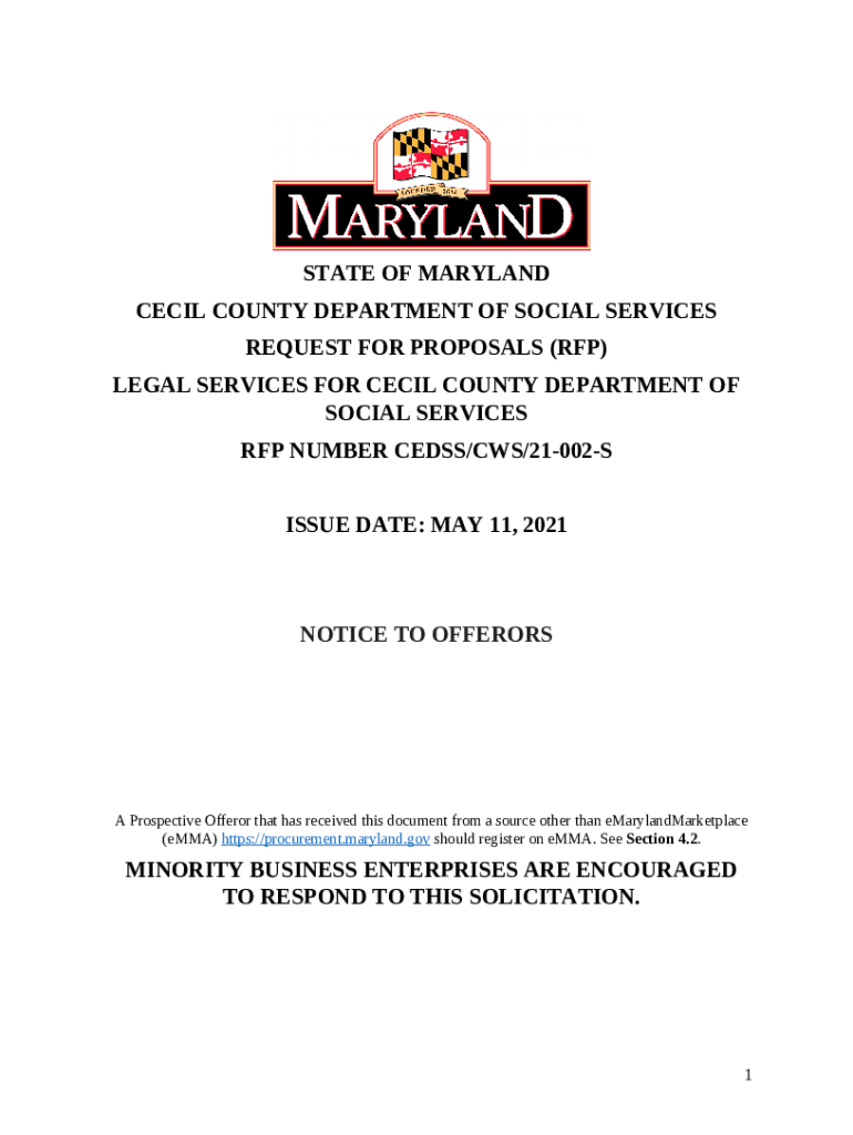 Request for Proposals (RFP) For Legal Services for Cecil Doc
