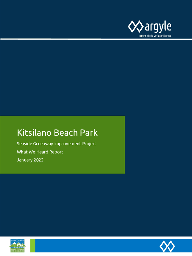 Fillable Online Kitsilano Beach Park Seaside Greenway Project Round 1