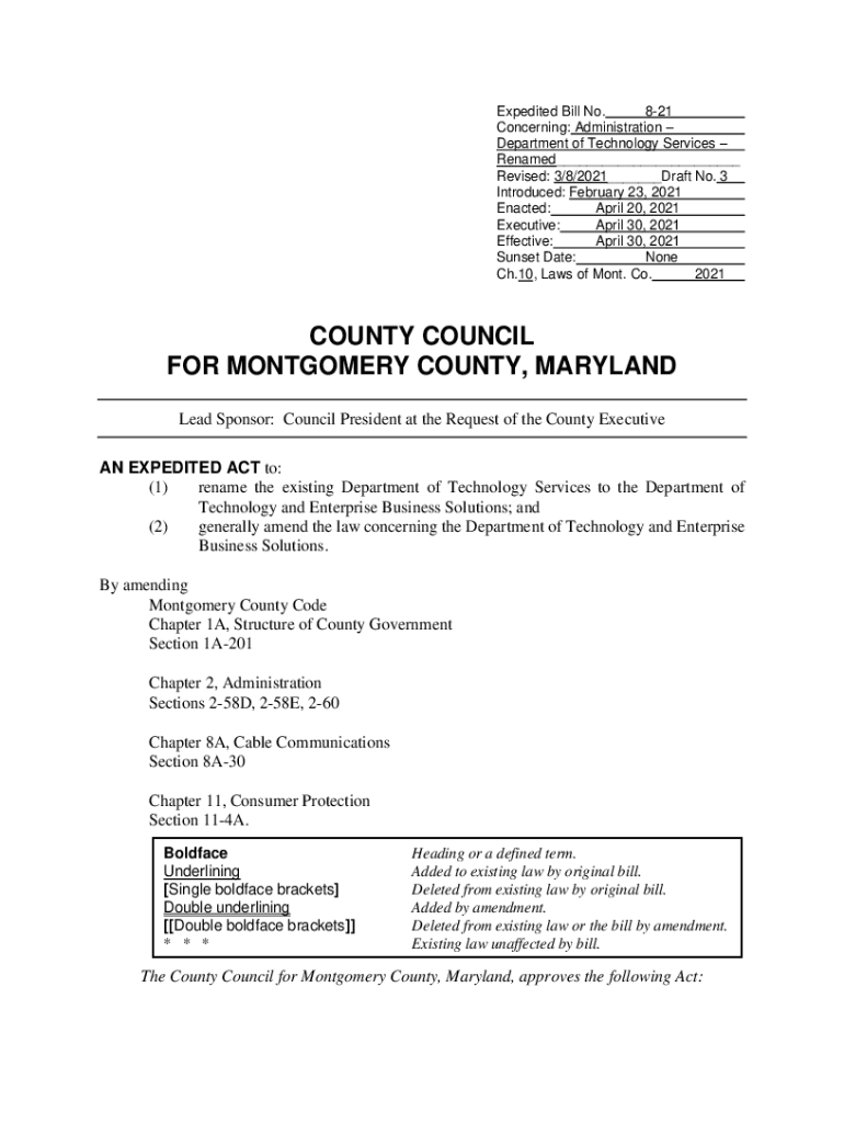 Fillable Online BILL NO. 22025 BILL NO. 22025 Harford County