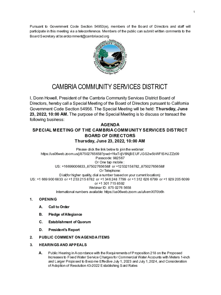 Fillable Online State of CA GOV Code Section 54953.pdf Fax Email Print