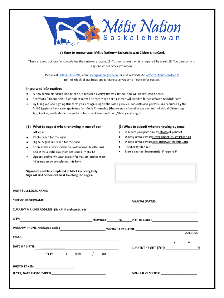 Fillable Online Permanent Resident Card Renewal Online Application Fax
