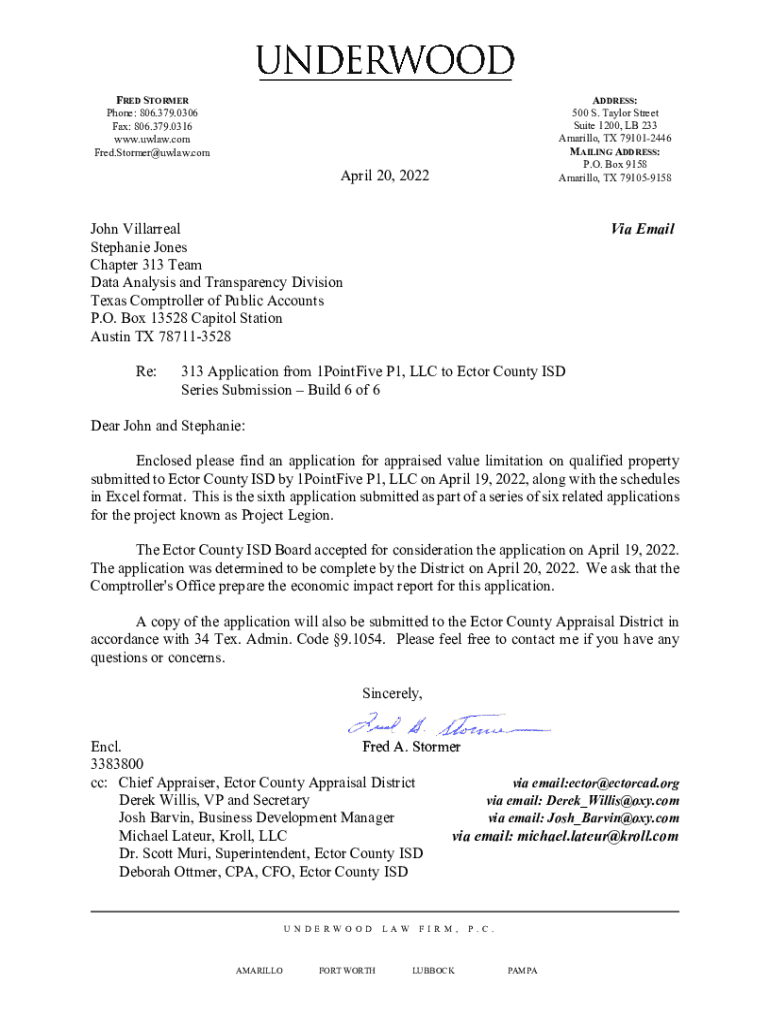 Fillable Online Ector County ISD 1PointFive P1 Build 6 of 6