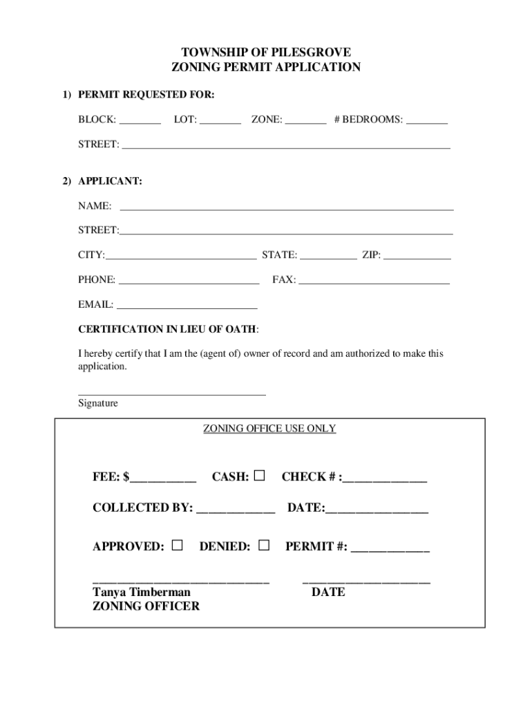 Fillable Online INSTRUCTIONS FOR ZONING/SIGN PERMIT APPLICATION Fax