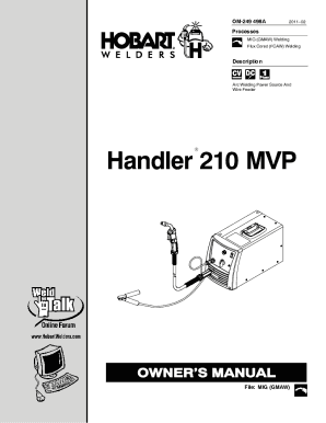 Fillable Online Hobart Handler 210 MVP MIG Welder Review - Weld Guru