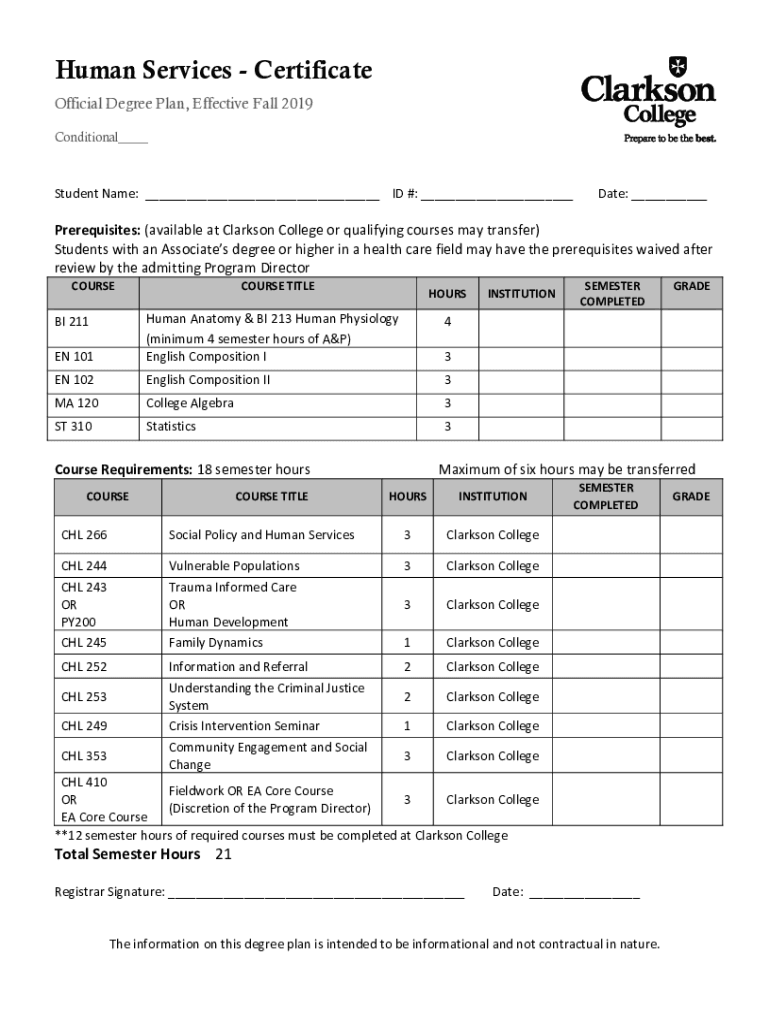 Fillable Online Human Services Certificate Fax Email Print pdfFiller