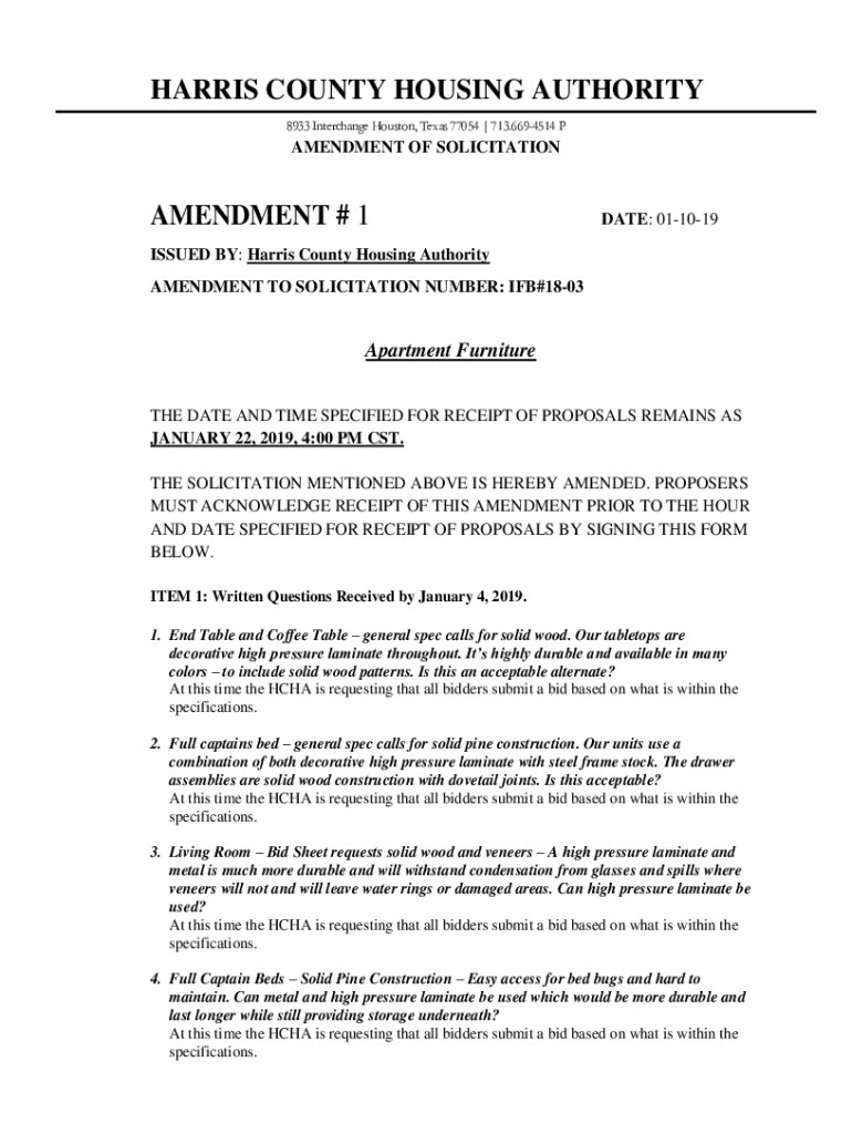 Fillable Online Harris County Housing Authority 8933 Interchange Dr