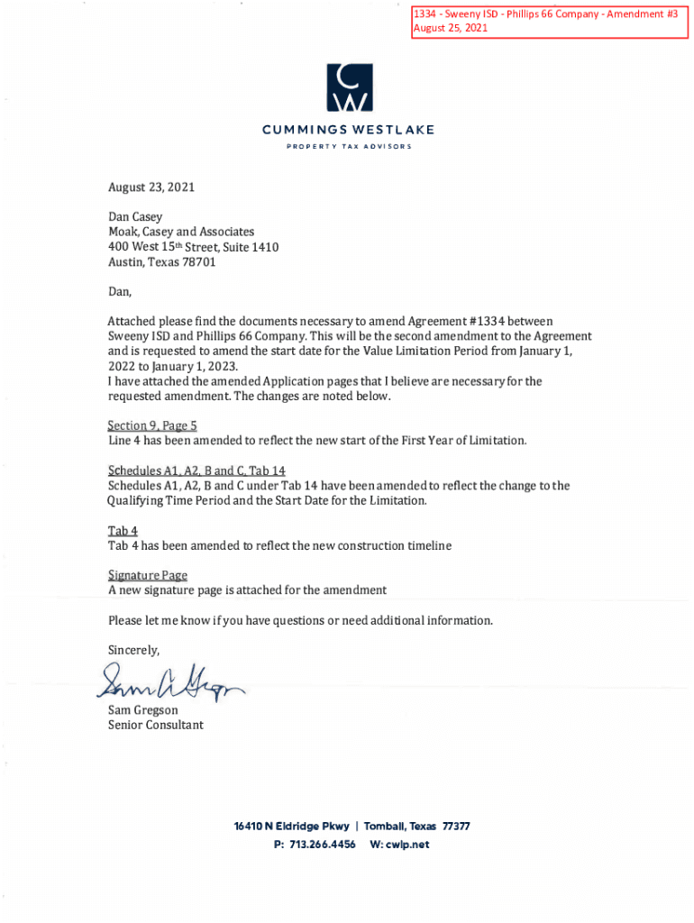 Fillable Online to agreement for limitation on appraised value of