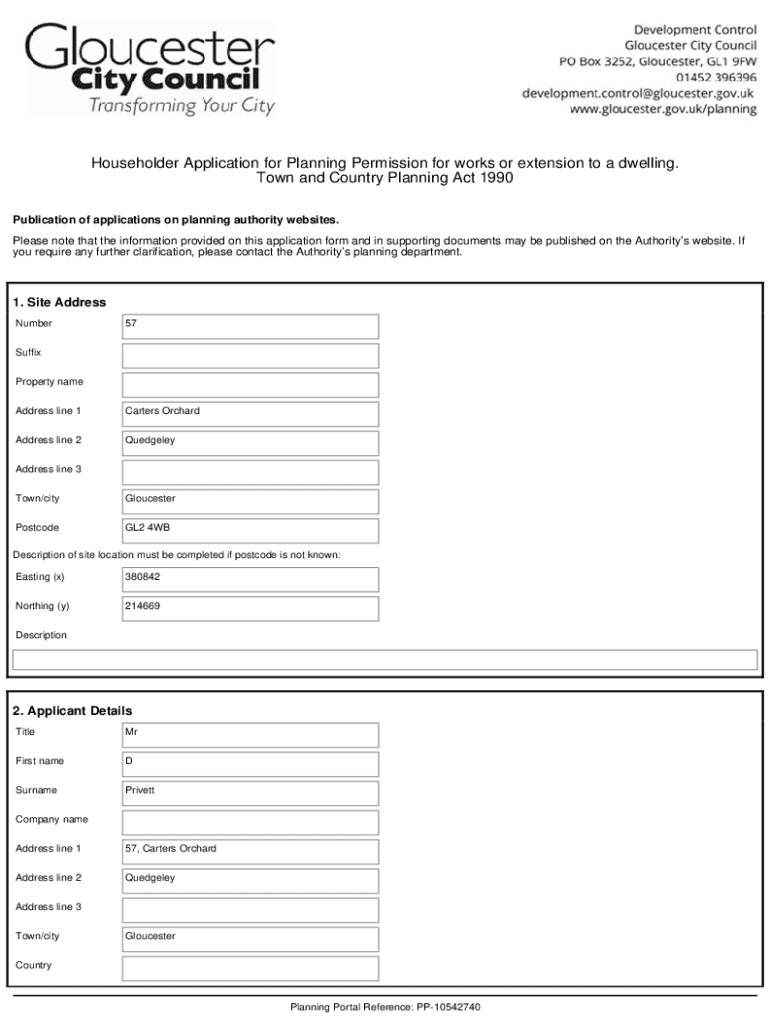 Fillable Online 57 Carters Orchard Gloucester City Council Fax Email