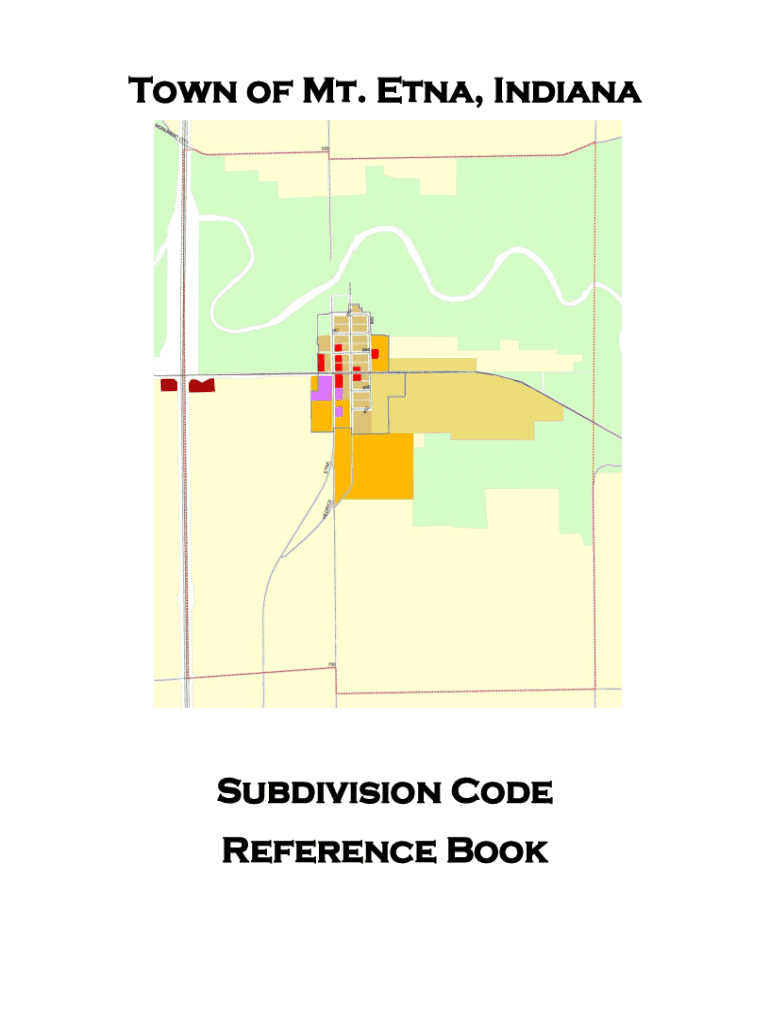 Fillable Online Town of Mt. Etna, Indiana Subdivision Code Reference