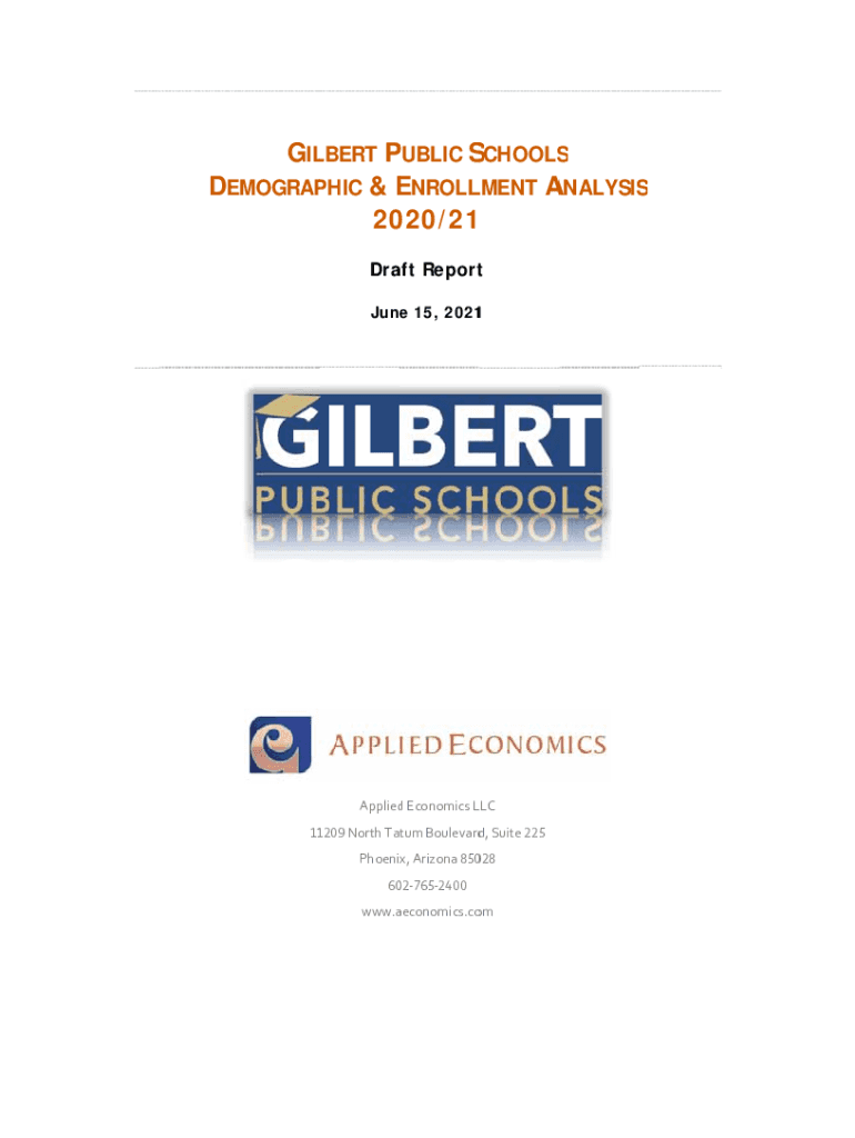 Fillable Online Gilbert Public Schools Demographic & Enrollment