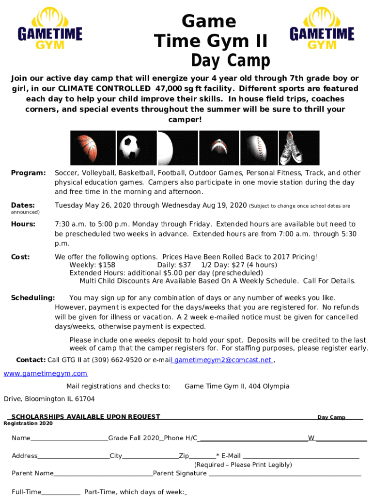 Scholarships still available to join Game Time Gym II's active Doc