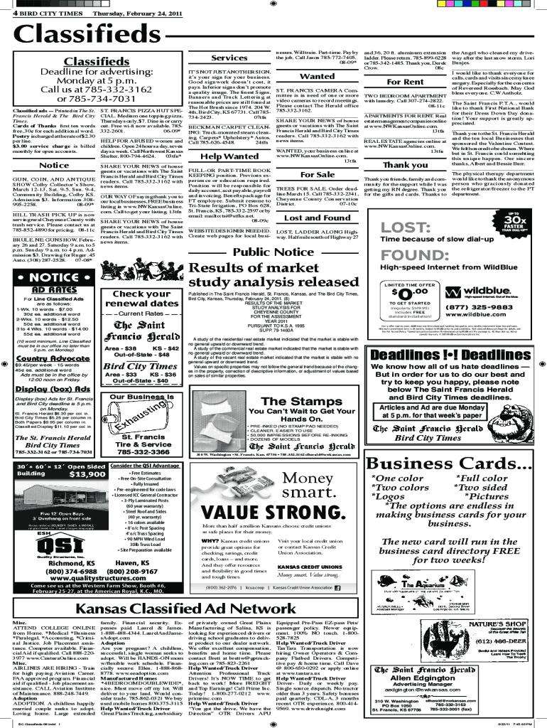 Fillable Online Hiding public notices on websites a bad idea nwkansas