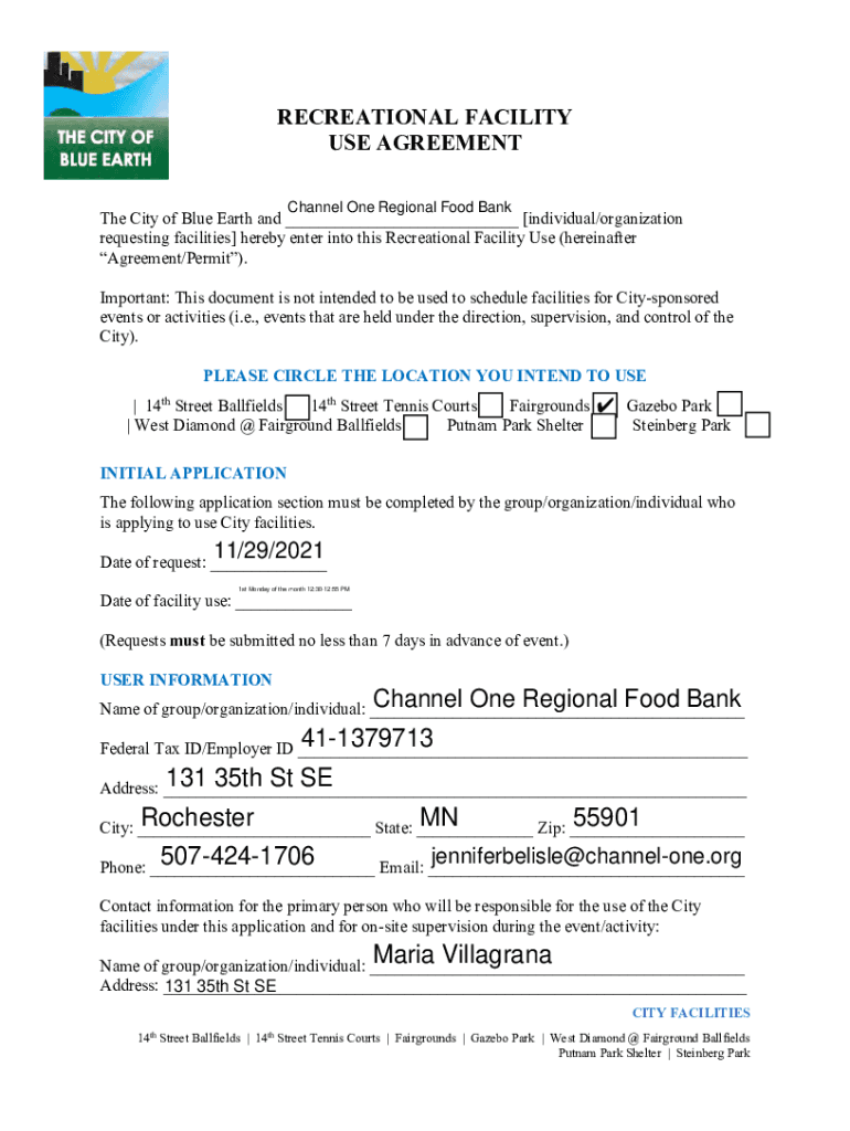 Fillable Online 120621CityCouncil.pdf City of Blue Earth Fax Email Print pdfFiller