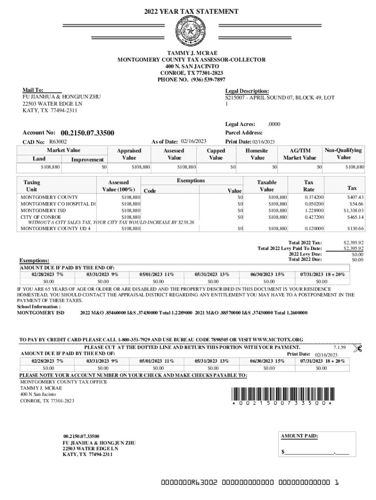 Fillable Online The Office of County Tax AssessorCollectors Fax Email