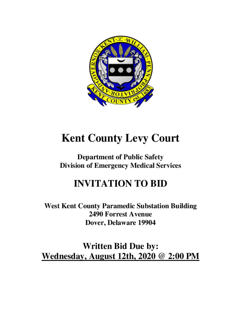 Fillable Online co kent de request for proposal Kent County Levy
