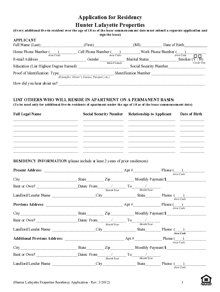 Fillable Online Hunter College New York State Residency Application Fax