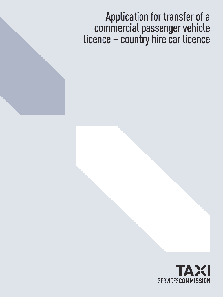 Fillable Online taxi vic gov Application for transfer of a commercial