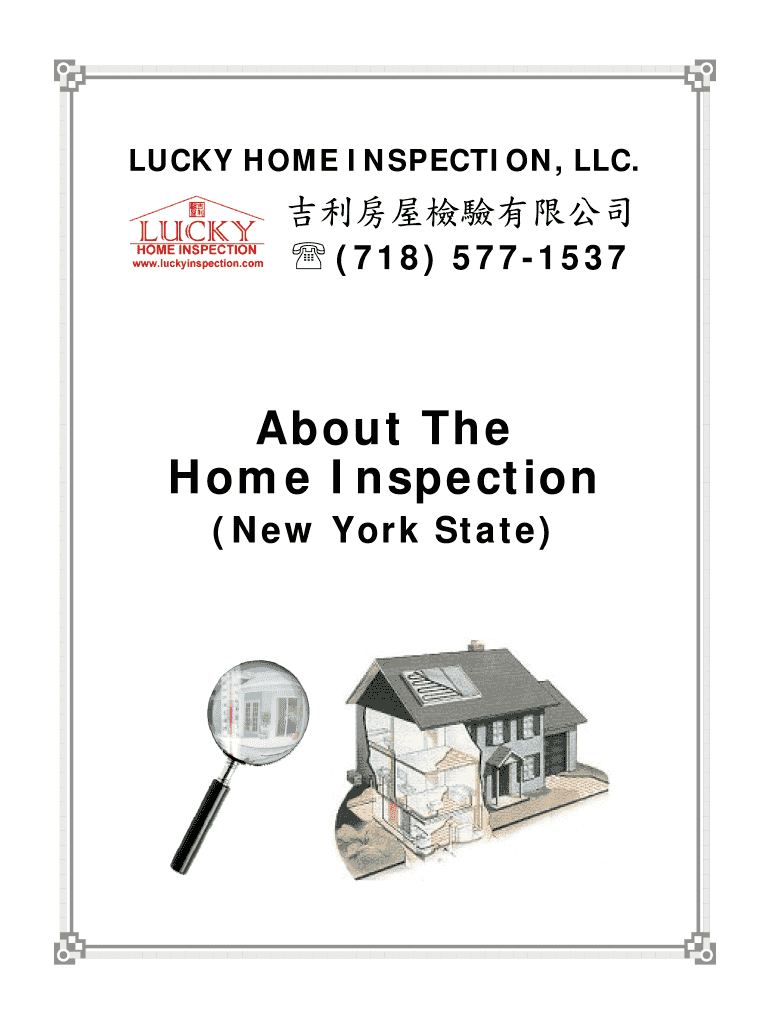Fillable Online LUCKY HOME INSPECTION, LLC Fax Email Print pdfFiller