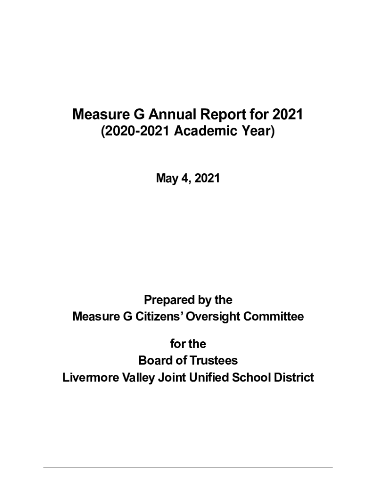 Fillable Online Livermore Valley Joint Unified School District Measure