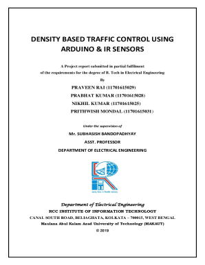 Fillable Online density based traffic signal control using arduino and
