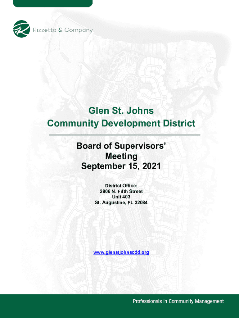 Fillable Online Glen St. Johns Community in St. Augustine