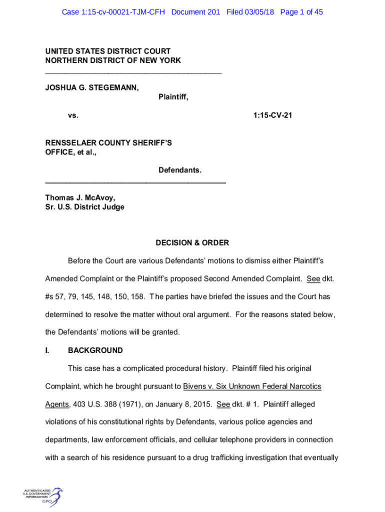 Fillable Online Stephentown Man Sentenced to 30 Years for Gun and Drug