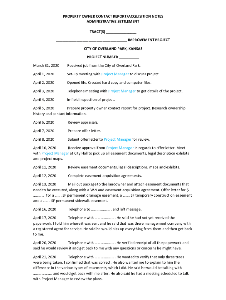 Fillable Online Construction Projects City of Overland Park, Kansas